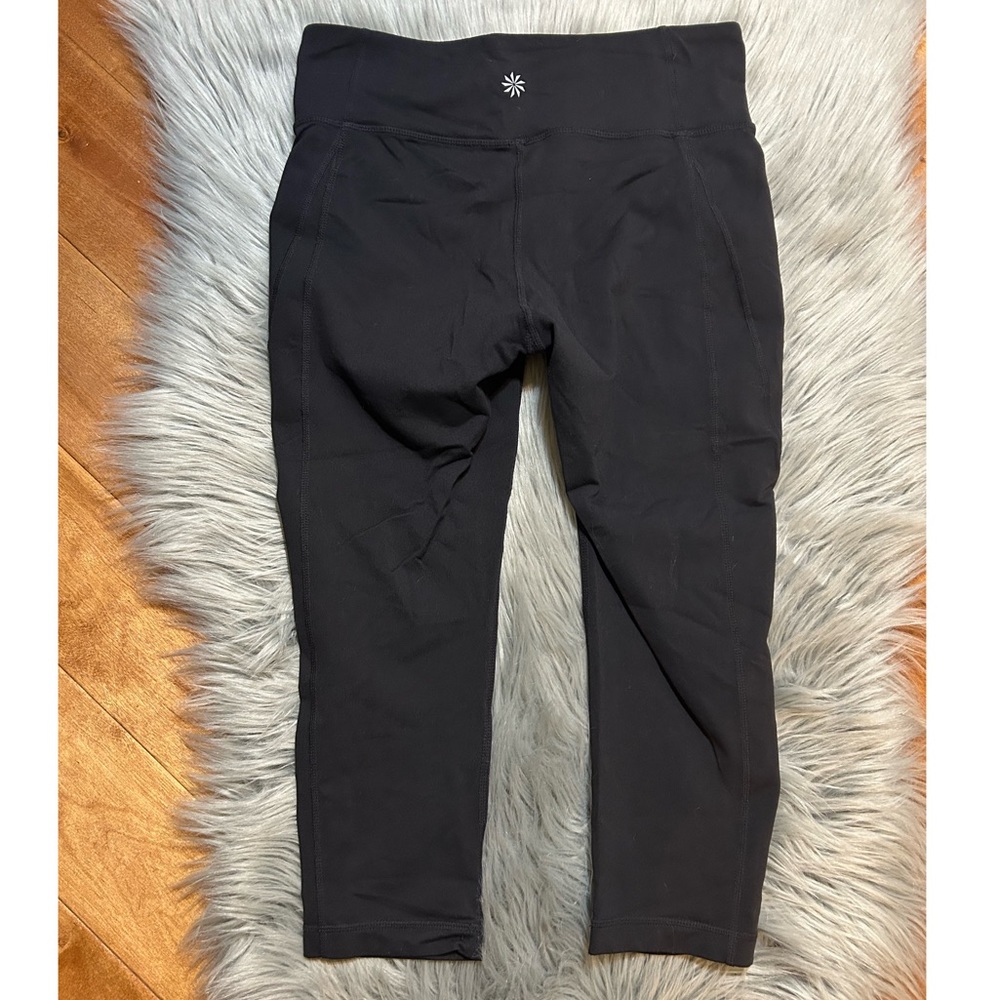 Athleta Solid Black Revelation Capri Athletic Leg… - image 3